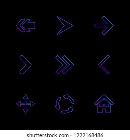 Set of 9 icons, for web, internet, mobile apps, interface design: business, finance, shopping, communication, fitness, computer, media, transportation, travel, easter, christmas, summer, device