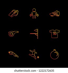 Set of 9 icons, for web, internet, mobile apps, interface design: business, finance, shopping, communication, fitness, computer, media, transportation, travel, easter, christmas, summer, device