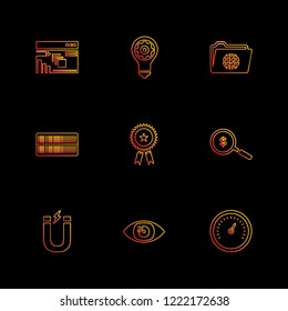 Set of 9 icons, for web, internet, mobile apps, interface design: business, finance, shopping, communication, fitness, computer, media, transportation, travel, easter, christmas, summer, device