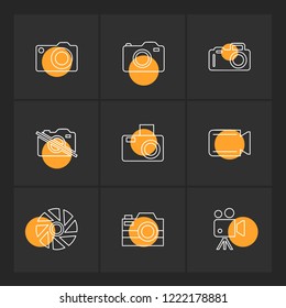 Set of 9 icons, for web, internet, mobile apps, interface design: business, finance, shopping, communication, fitness, computer, media, transportation, travel, easter, christmas, summer, device