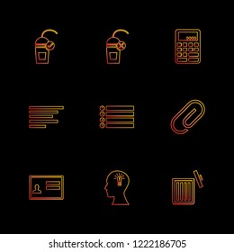 Set of 9 icons, for web, internet, mobile apps, interface design: business, finance, shopping, communication, fitness, computer, media, transportation, travel, easter, christmas, summer, device