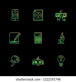 Set of 9 icons, for web, internet, mobile apps, interface design: business, finance, shopping, communication, fitness, computer, media, transportation, travel, easter, christmas, summer, device