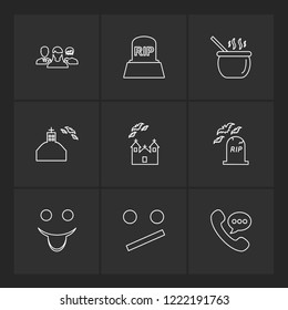 Set of 9 icons, for web, internet, mobile apps, interface design: business, finance, shopping, communication, fitness, computer, media, transportation, travel, easter, christmas, summer, device