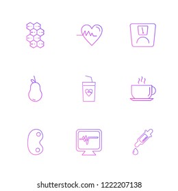Set of 9 icons, for web, internet, mobile apps, interface design: business, finance, shopping, communication, fitness, computer, media, transportation, travel, easter, christmas, summer, device