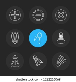 Set of 9 icons, for web, internet, mobile apps, interface design: business, finance, shopping, communication, fitness, computer, media, transportation, travel, easter, christmas, summer, device