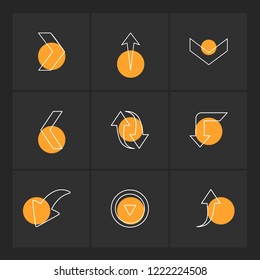 Set of 9 icons, for web, internet, mobile apps, interface design: business, finance, shopping, communication, fitness, computer, media, transportation, travel, easter, christmas, summer, device