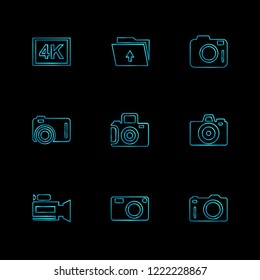Set of 9 icons, for web, internet, mobile apps, interface design: business, finance, shopping, communication, fitness, computer, media, transportation, travel, easter, christmas, summer, device