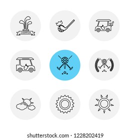 Set of 9 icons, for web, internet, mobile apps, interface design: business, finance, shopping, communication, fitness, computer, media, transportation, travel, easter, christmas, summer, device