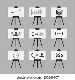Set of 9 Minimal Style Standing Presenters