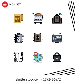 Set of 9 Modern UI Icons Symbols Signs for seeds; farm; business; agriculture; strategy Editable Vector Design Elements