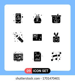 Set of 9 Modern UI Icons Symbols Signs for australia; wedding; cart; tube; lab Editable Vector Design Elements