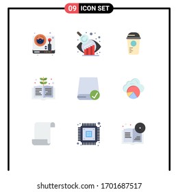 Set of 9 Modern UI Icons Symbols Signs for devices; computers; game; knowledge; book Editable Vector Design Elements