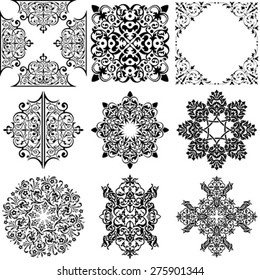 Set of 9 Ornamental Design Elements