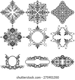 Set of 9 Ornamental Design Elements