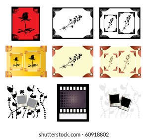set of 9 photo blanks for your design, with space for image