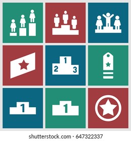 Set of 9 ranking icons