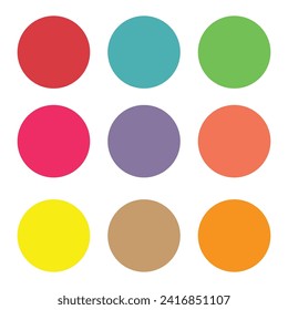 Set of 9 a retro-style color palette for use in illustrations. dart icon white background.  EPS file 2.