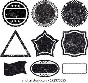 Set 9 rubber stamp template