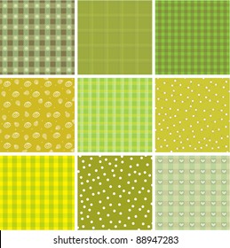 Set from 9 seamless patterns