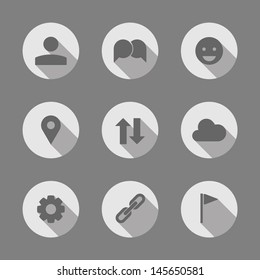 Set of 9 Stylish Minimal Icons