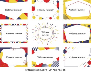 A set of 9 types of frames easy to use in summer