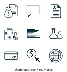 Set Of 9 Universal Editable Icons For Airport, Project Management And Education Topics. Includes Icons Such As Conference, Report, World And More.