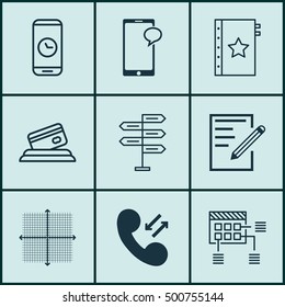 Set Of 9 Universal Editable Icons For Statistics, Human Resources And Project Management Topics. Includes Icons Such As Credit Card, Call Duration, Messaging And More.