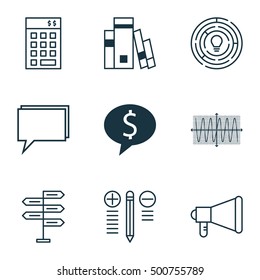 Set Of 9 Universal Editable Icons For SEO, Project Management And Human Resources Topics. Includes Icons Such As Innovation, Library, Decision Making And More.