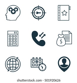 Set Of 9 Universal Editable Icons For Project Management, Airport And Hr Topics. Includes Icons Such As World, Appointment, Warranty And More.