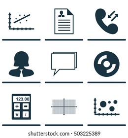 Set Of 9 Universal Editable Icons. Can Be Used For Web, Mobile And App Design. Includes Icons Such As Blank Cd, Business Woman, Curriculum Vitae And More.