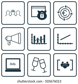 Set Of 9 Universal Editable Icons. Can Be Used For Web, Mobile And App Design. Includes Icons Such As Line Up, Coaching, Security And More.