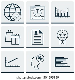 Set Of 9 Universal Editable Icons. Can Be Used For Web, Mobile And App Design. Includes Icons Such As Human Mind, Connectivity, Female Application And More.