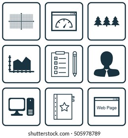 Set Of 9 Universal Editable Icons. Can Be Used For Web, Mobile And App Design. Includes Icons Such As Holiday Ornament, Reminder, Sequence Graphics And More.