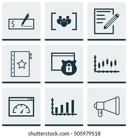 Set Of 9 Universal Editable Icons. Can Be Used For Web, Mobile And App Design. Includes Icons Such As Questionnaire, Warranty, Loading Speed And More.