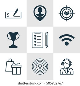 Set Of 9 Universal Editable Icons. Can Be Used For Web, Mobile And App Design. Includes Icons Such As Tournament, Bank Payment, Innovation And More.