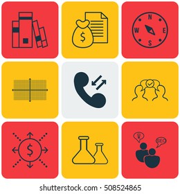 Set Of 9 Universal Editable Icons. Can Be Used For Web, Mobile And App Design. Includes Icons Such As SEO Brainstorm, Library, Locate And More.