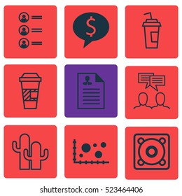 Set Of 9 Universal Editable Icons. Can Be Used For Web, Mobile And App Design. Includes Elements Such As Discussion, Comparison, Curriculum Vitae And More.