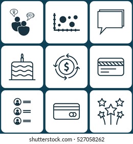 Set Of 9 Universal Editable Icons. Can Be Used For Web, Mobile And App Design. Includes Elements Such As Job Applicants, Comparison, Money Recycle And More.