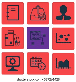 Set Of 9 Universal Editable Icons. Can Be Used For Web, Mobile And App Design. Includes Elements Such As Paid Upload, Sequence Graphics, Comparison And More.