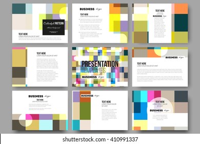 Set 9 Vector Templates Presentation Slides Stock Vector (Royalty Free ...