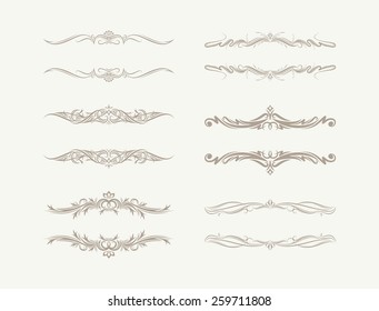 Set of 9 vector texts frames.