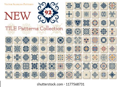 Set of 92 Aulejo Templates, Vector. Classic design
