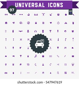 set of 97 universal icons 