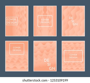 Set of a4 covers. Color of the year 2019 - Living Coral