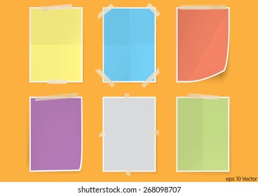 Set of A4 size paper sheet, Vector