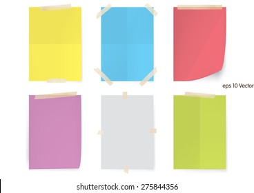 Set of A4 size paper sheet, Vector