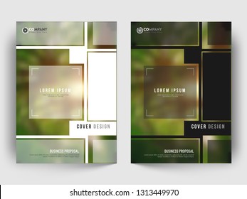Set of A4 template or cover layout with creative design pattern for corporate sector.