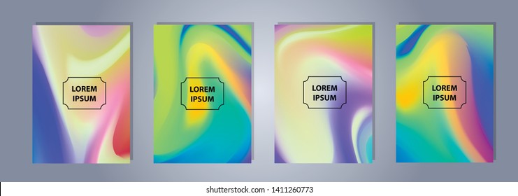 Set of a4 Vector EPS 10 illustration Gradient Background Texture. Template for design, banner, flyer, business card, poster, wallpaper, brochure, smartphone screen, mobile app