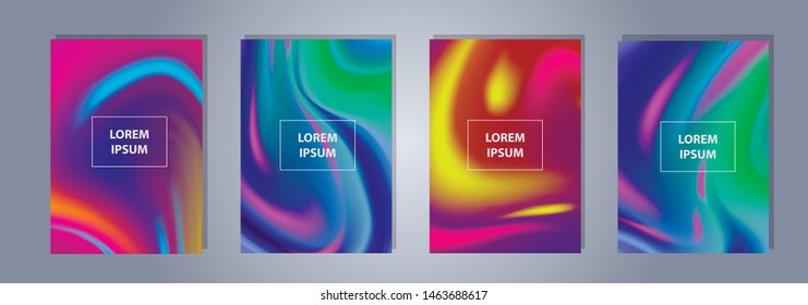 Set of a4 Vector EPS 10 illustration Gradient Background Texture.