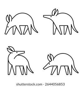 Aardvark Logo. Symboldesign. Vorlagenelemente
